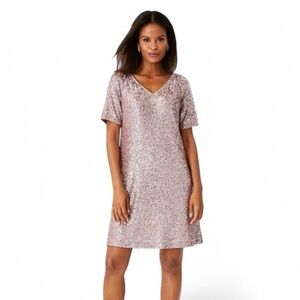 Ann Taylor Pink Sequin Party Dress